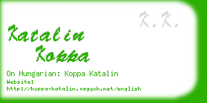 katalin koppa business card